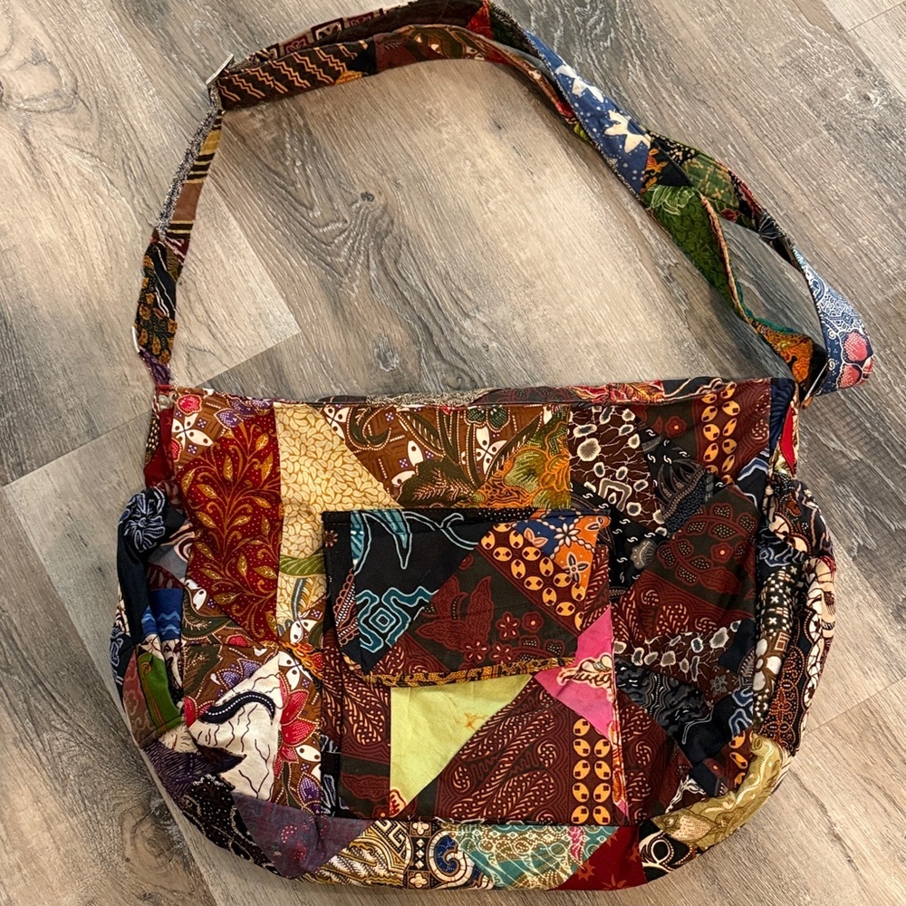 Patchwork Shoulder Crossbody cotton Bag